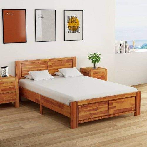 Vidaxl Rám postele masivní akáciové dřevo 140 x 200 cm