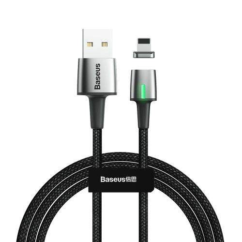 BASEUS Zinc magnetický kabel USB / Lightning 2m, černý
