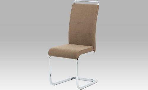 ART Jídelní židle lanýžová látka + hnědá koženka / chrom DCL-966 LAN2 Art
