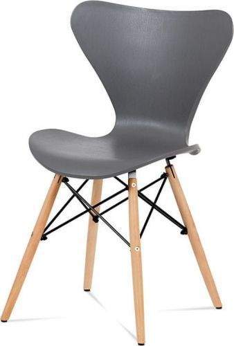 ART Jídelní židle šedý plast / natural CT-742 GREY Art