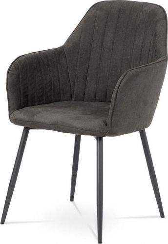 ART Jídelní židle, šedá látka, kov šedá mat DCH-222 GREY3 Art