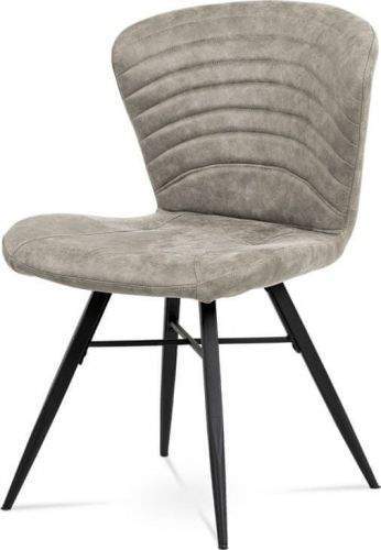 ART Jídelní židle, lanýžová látka vintage, kov černý mat HC-442 LAN3 Art