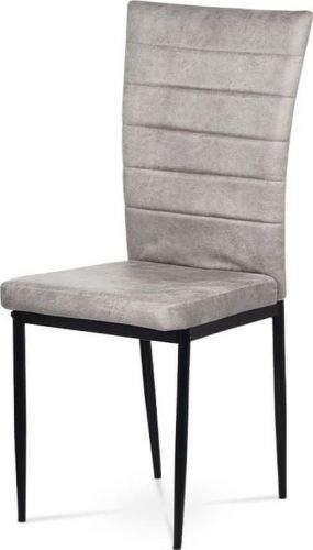 ART Jídelní židle, Lanýžová látka imitace broušené kůže, kov černý mat AC-9910 LAN3 Art