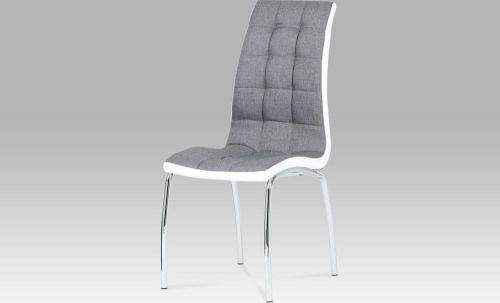 ART Jídelní židle látka šedá / chrom DCL-420 GREY2 Art