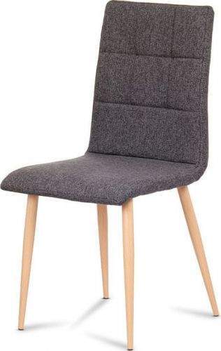 ART Jídelní židle, šedostříbrná látka, kov dekor buk DCL-603 SIL2 Art