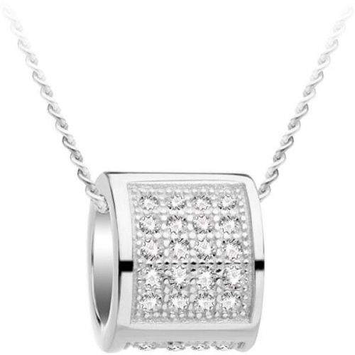 Preciosa Stříbrný náhrdelník s třpytivým přívěskem Globe 5888 00 stříbro 925/1000