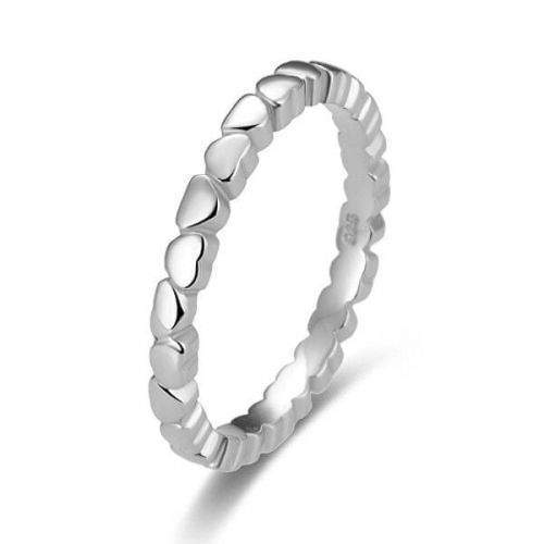 Beneto Stříbrný prsten se srdíčky AGG344 (Obvod 50 mm) stříbro 925/1000