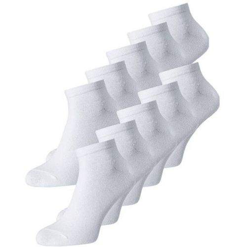 Jack&Jones 10 PACK - pánské ponožky JACDONGO 12172337 White