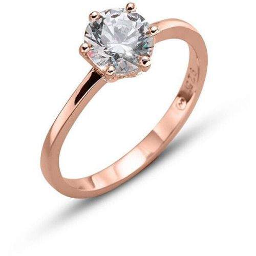 Oliver Weber Růžově pozlacený stříbrný prsten Brilliance 63222RG (Obvod L (56 - 59 mm)) stříbro 925/1000