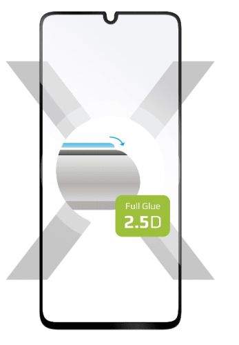 Fixed Ochranné tvrzené sklo Full-Cover pro Samsung Galaxy A41, lepení přes celý displej, černé FIXGFA-528-BK