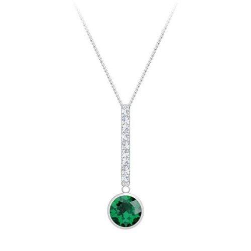 Preciosa Stříbrný náhrdelník s kubickou zirkonií Lucea 5296 66 (řetízek, přívěsek) stříbro 925/1000
