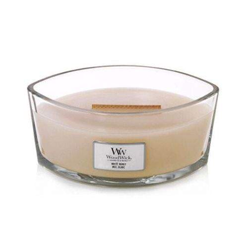 Woodwick Vonná svíčka loď White Honey 453,6 g