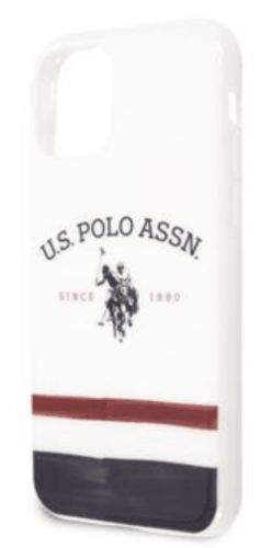 U.S. Polo Assn. TPU Tricolor Blurred Kryt pro iPhone 11 Pro White (USHCN58PCSTRB)