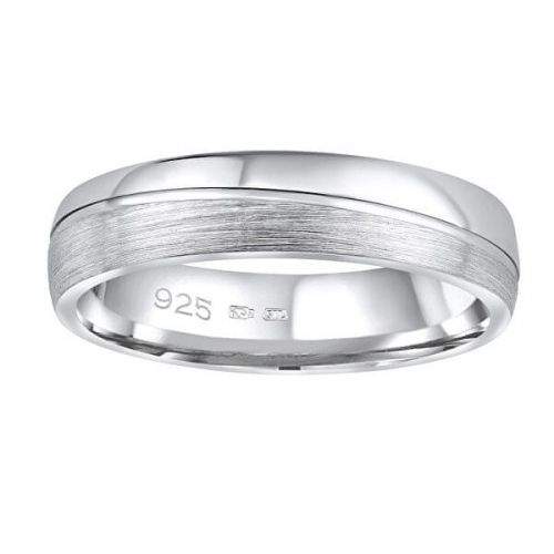 Silvego Snubní stříbrný prsten Glamis pro muže i ženy QRD8453M (Obvod 52 mm) stříbro 925/1000