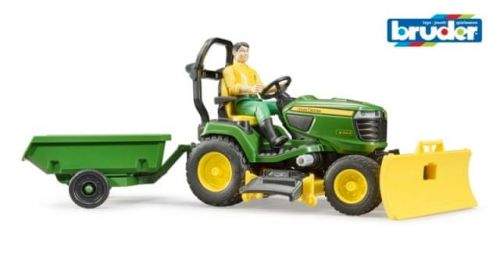 Bruder 62104 BWORLD Zahradní traktor John Deere X949 s figurkou a příslušenstvím