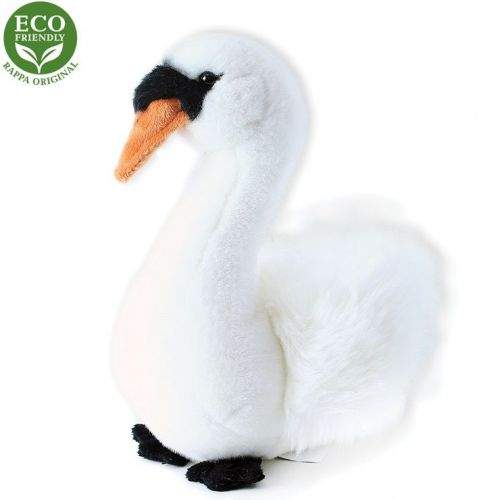 Rappa Plyšový pták labuť sedící, 23 cm, ECO-FRIENDLY