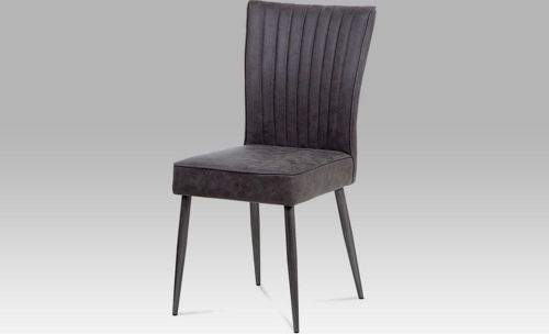 ART Jídelní židle látka šedá / broušený kov antik HC-323 GREY3 Art