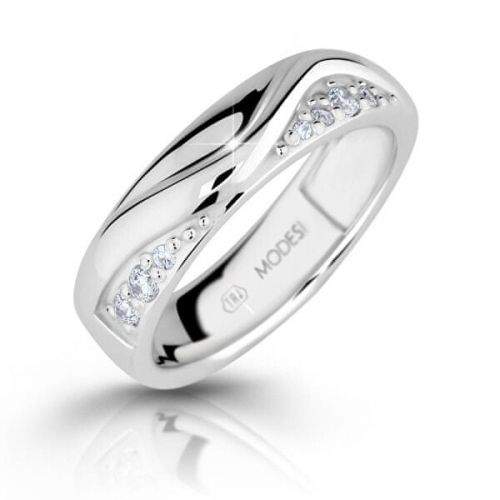 Modesi Módní stříbrný prsten se zirkony M16026 (Obvod 56 mm) stříbro 925/1000