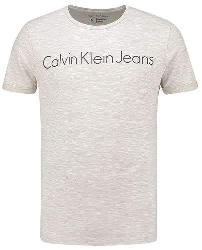 Calvin Klein Pánské šedé tričko Calvin Klein Šedá S