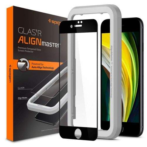 Spigen Alm Full Cover ochranné sklo na iPhone 7/8/SE 2020, černé