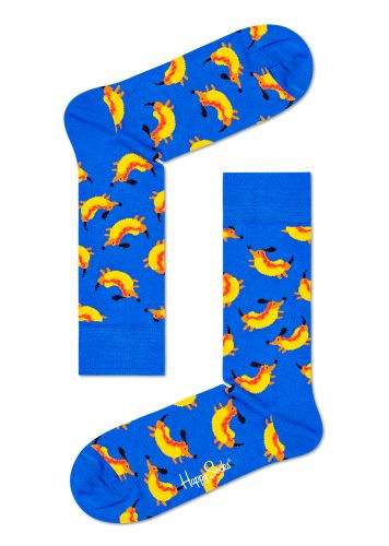 Happy Socks unisex ponožky Hot Dog Dog Sock HDD01-6300 36 - 40 modrá