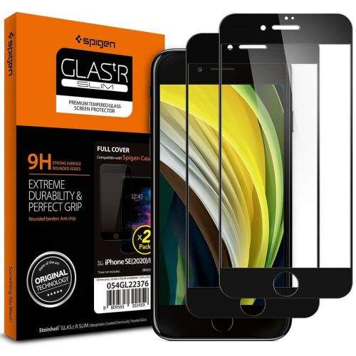 Spigen Full Cover 2-pack ochranné sklo na iPhone 7/8/SE 2020, černé