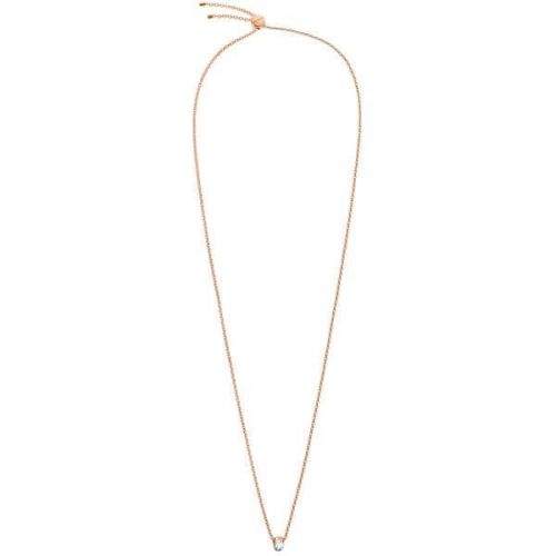 Calvin Klein Růžově pozlacený náhrdelník s třpytivým přívěskem Brilliant KJ8YPN140200