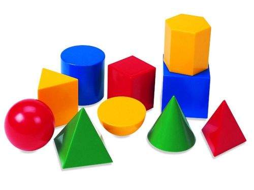 EDX Education Velký set geometrických tvarů (Large Geometric Solids)