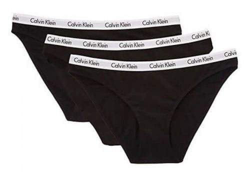 Calvin Klein trojité balení dámských kalhotek QD3588E 3PK Bikini XS černá
