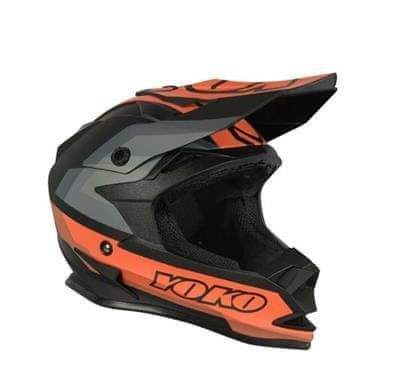 YOKO Motokrosová helma YOKO SCRAMBLE matně černý / oranžový XL 64-196400-XL