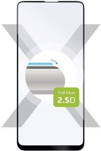 Fixed Ochranné tvrzené sklo Full-Cover pro Xiaomi Redmi 9, přes celý displej, černé, FIXGFA-516-BK