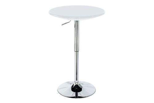 Autronic (AUB-5010 WT) Barový stůl, bílá / chrom