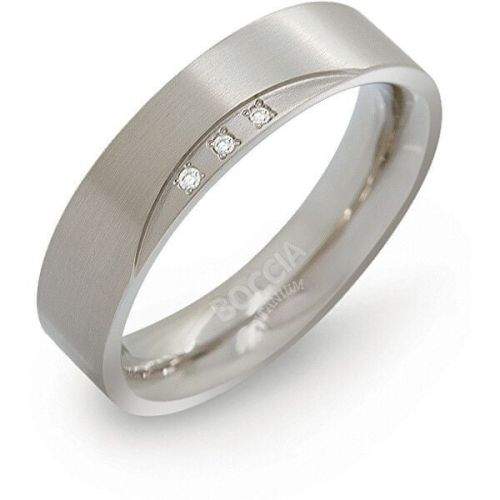 Boccia Titanium Titanový snubní prsten s diamanty 0138-02 (Obvod 56 mm)