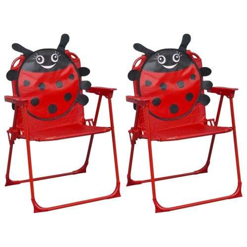 shumee Dětské zahradní židle 2 ks červené textil