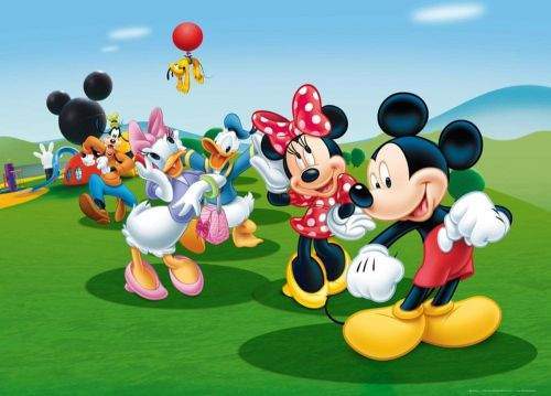 AG design Fototapeta Micky Mouse tancuje s přáteli 160 x 110 cm