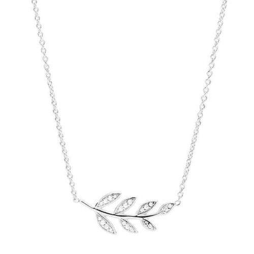 Fossil Stříbrný náhrdelník s lístky JFS00485040 stříbro 925/1000