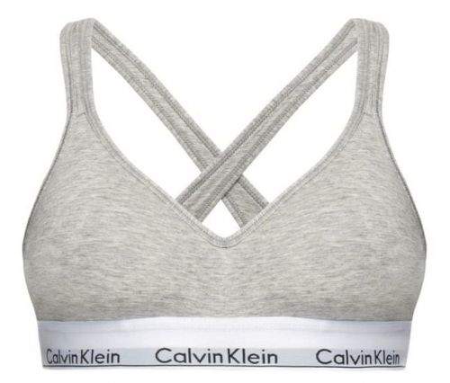 Calvin Klein dámská podprsenka QF1654E Bralette Lift XS šedá