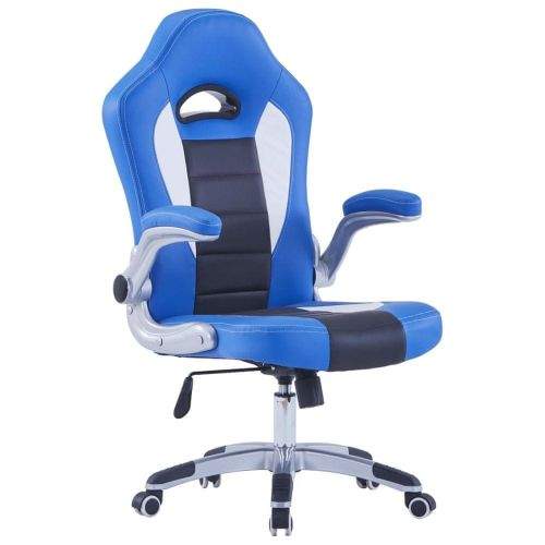 Vidaxl Herní židle modrá umělá kůže