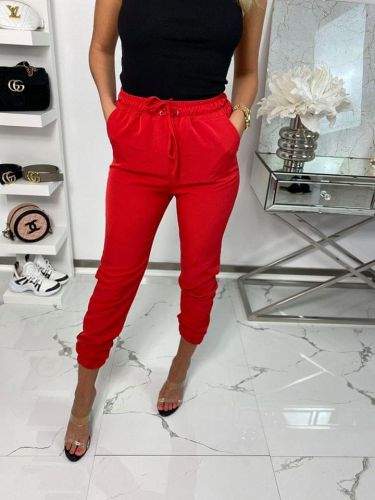 Milujtemodu Super kalhoty Lola - červené Barva aktualni: Červená