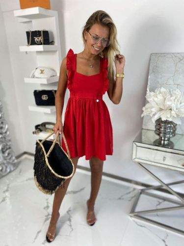 Milujtemodu Šaty Mia - červené Velikosti oblečení: Univerzální velikost, Barva aktualni: Červená
