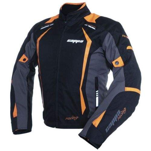 Cappa Racing Bunda moto AREZZO textilní černá/oranžová M