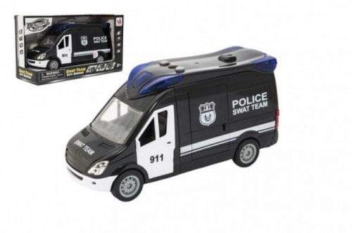 Teddies Teddies Auto policie SWAT plast 26cm na setrvačník se zvukem a světlem