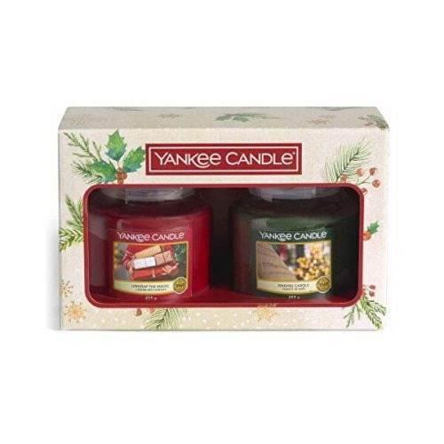 Yankee Candle Vánoční sada střední svíčky Classic Singing Carols & Unwrap The Magic 2 x 411 g