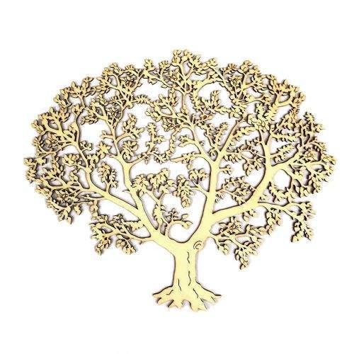 AMADEA Dřevěný strom, přírodní závěsná dekorace, 27 cm