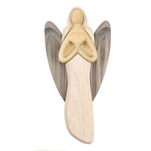 AMADEA Dřevěný anděl se srdcem, barevný, masivní dřevo, 22x12x2 cm
