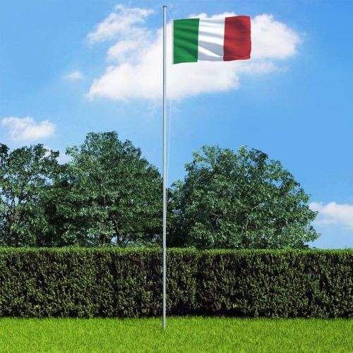 shumee Italská vlajka a stožár hliník 6,2 m