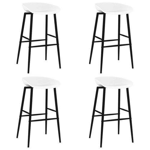 shumee Barové židle 4 ks bílé