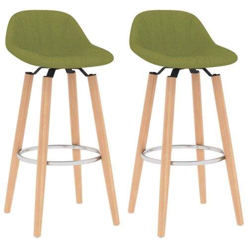 shumee Barové židle 2 ks zelené textil