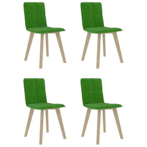 shumee Jídelní židle 4 ks zelené textil