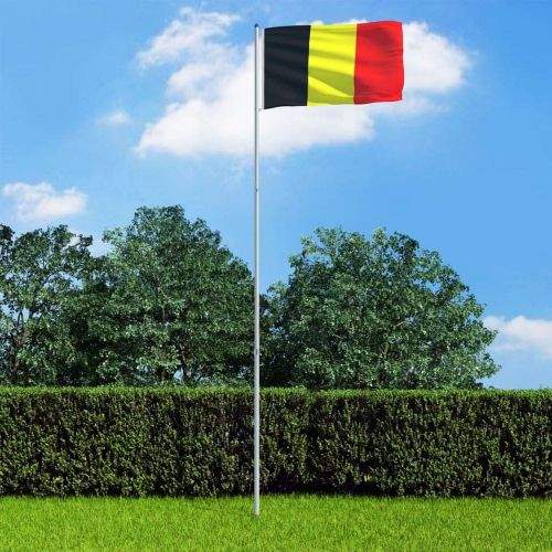 shumee Belgická vlajka a stožár hliník 6 m